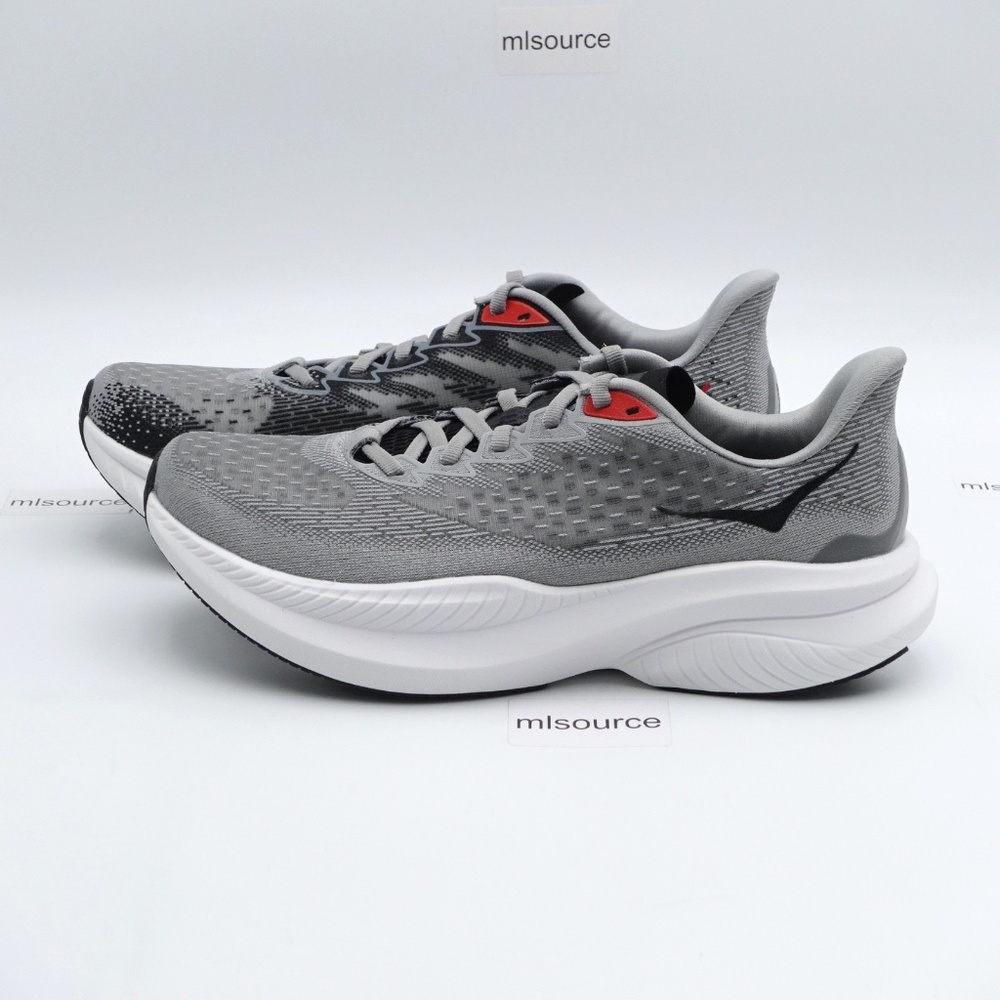 NEW Size 9 Men's HOKA Mach 6 LA Running Shoes 1164032/SRAB Stellar Grey/Black